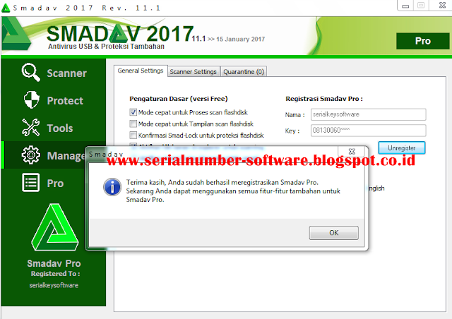 Serial Key Smadav Rev 11.0.4